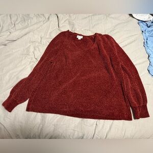 Ava & Viv Women's Deep Red Super Soft Sweater